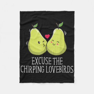 Entschuldigen Sie die Chirping Lovebirds Hochzeit Fleecedecke
