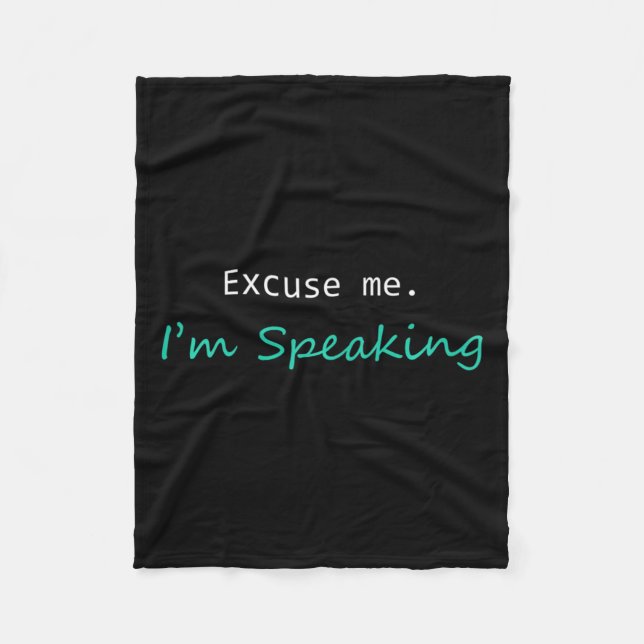 Entschuldigen Sie, ich und#';Ich spreche Kamala Ha Fleecedecke (Vorderseite)