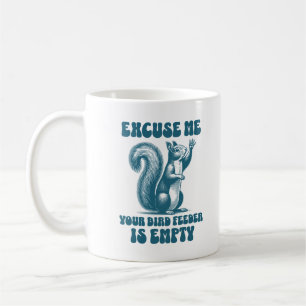 Entschuldigen Sie, Ihr Vogelfutter ist leeres, lus Kaffeetasse