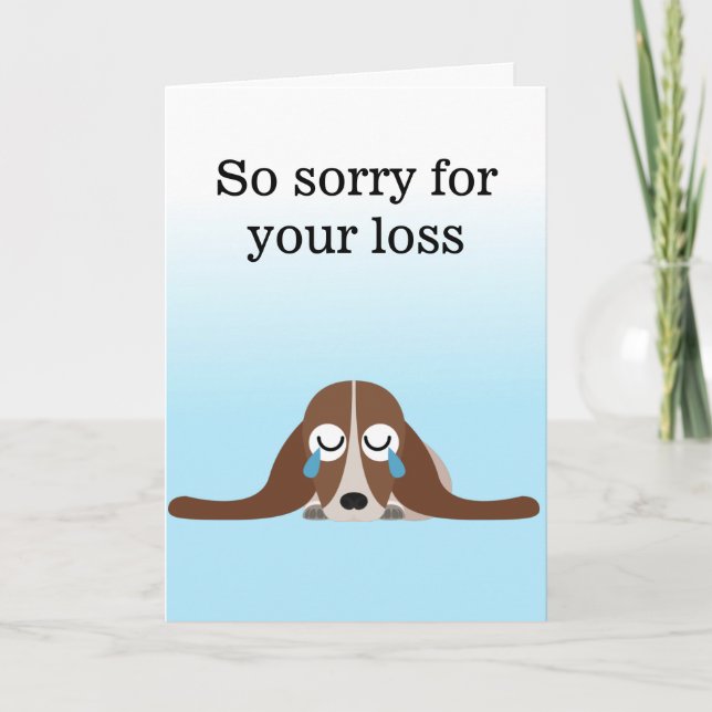 Entschuldigen Sie Ihren Loss Hund Karte (Vorderseite)