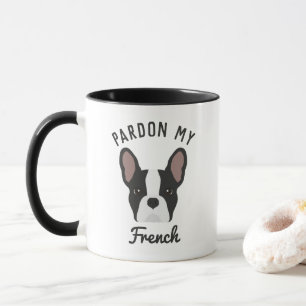 Entschuldigen Sie meinen Französisch-Schwarz-Wei Tasse