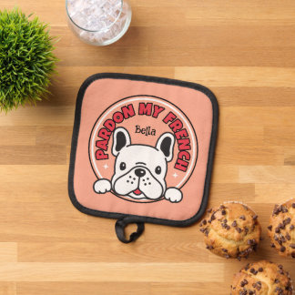 Entschuldigen Sie meinen französischen Bulldog Pin Topflappen