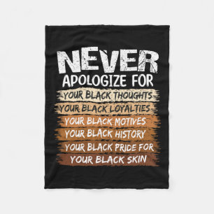 Entschuldigen Sie niemals den Monat Blm Melanin Pr Fleecedecke