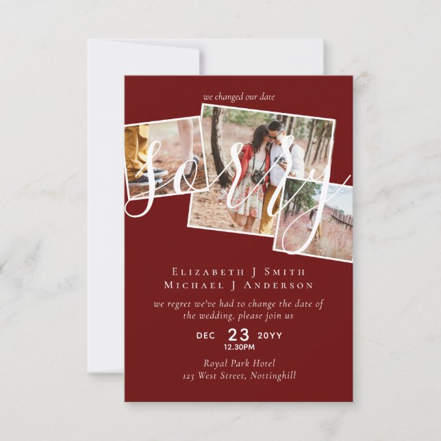 ENTSCHULDIGUNG! Änderung des FOTOS der Hochzeitver (Vorderseite)