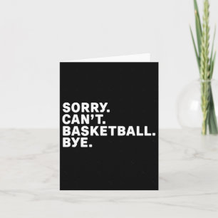 Entschuldigung. Basketball. Tschüss. grafisch Karte