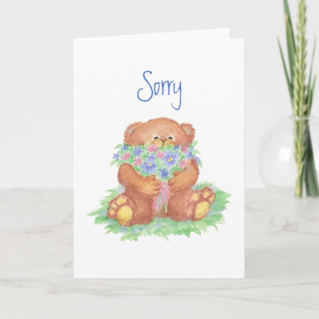 Entschuldigung bitte, mir zu verzeihen, Teddy Bear Karte (Vorderseite)