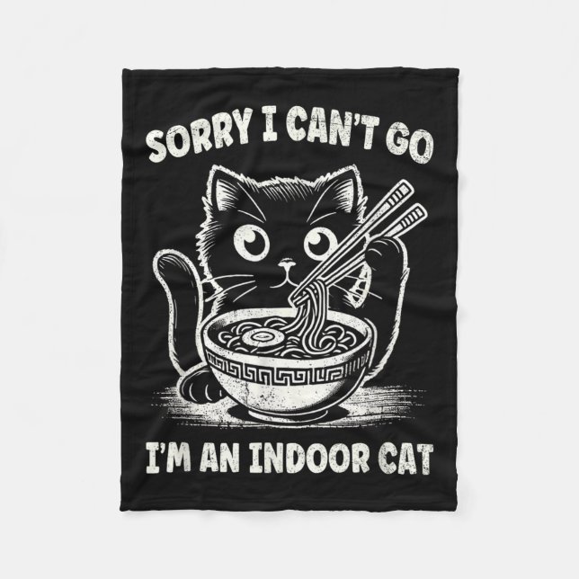 Entschuldigung, dass ich nicht in eine Innenkatze  Fleecedecke (Vorderseite)