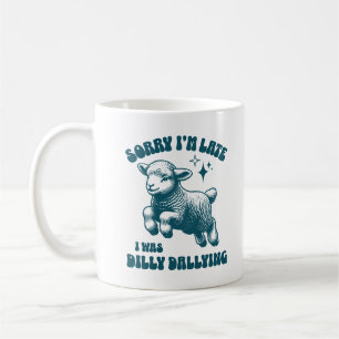 Entschuldigung, dass ich zu spät bin, ich habe geb kaffeetasse