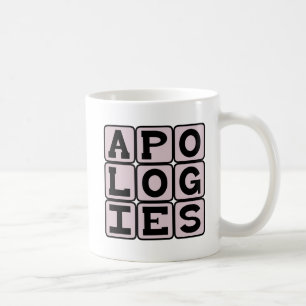 Entschuldigung, es tut mir leid kaffeetasse