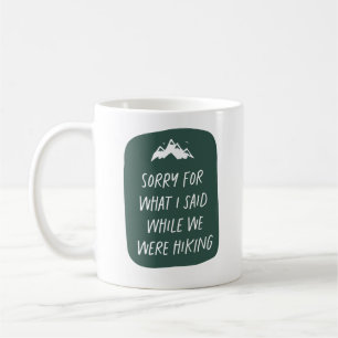Entschuldigung für das, was ich lustig dunkelgrün kaffeetasse