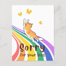 Entschuldigung für den Verlust Ihrer Katzen-Postka