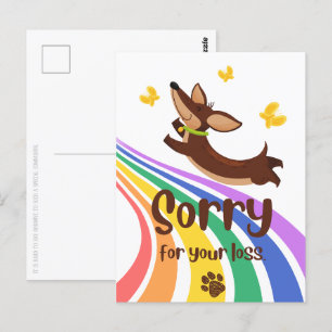 Entschuldigung für den Verlust Ihres Hunde-Postkar Postkarte
