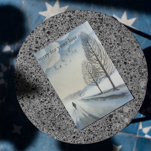 Entschuldigung für Ihren Verlust, anpassbar Postkarte (Von Creator hochgeladen)