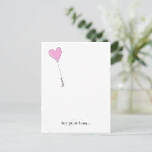 Entschuldigung für Ihren Verlust - Süßer rosa Ball Postkarte