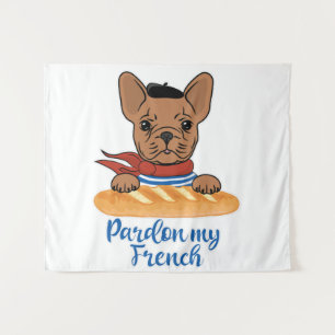 Entschuldigung für mein Französisch - Funny French Wandteppich