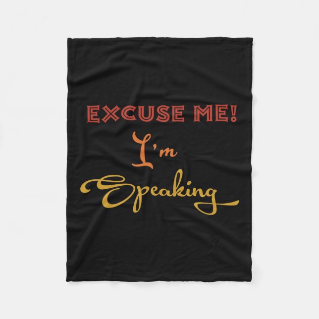 Entschuldigung, ich#39;m Speaking Funny Kamala Har Fleecedecke (Vorderseite)