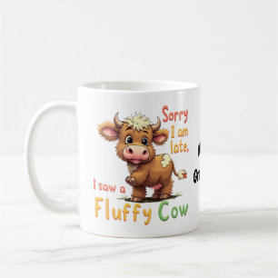 Entschuldigung, ich bin spät dran, ich sah eine fl kaffeetasse