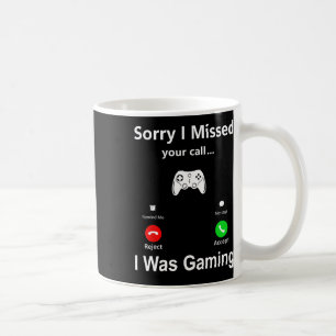 Entschuldigung, ich habe Ihren Anruf verpasst, ich Kaffeetasse