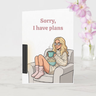 Entschuldigung, ich habe Pläne Lustige Introvertie Karte