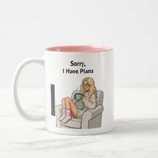 Entschuldigung, ich habe Pläne Lustiger Introverti Zweifarbige Tasse