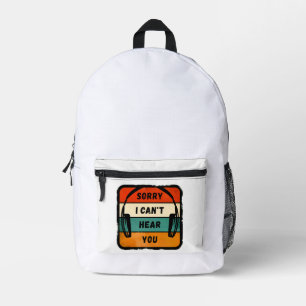 Entschuldigung, ich kann dich nicht hören - Retro Bedruckter Rucksack