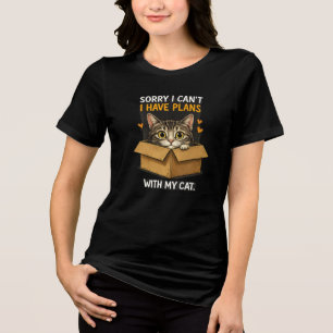 Entschuldigung, ich kann nicht, mein Kater braucht Tri-Blend Shirt