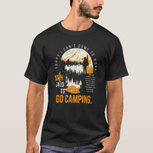 Entschuldigung, ich kann nicht zur Arbeit kommen, T-Shirt