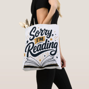 Entschuldigung, ich lese Buchliebhaber-Typografie- Tasche