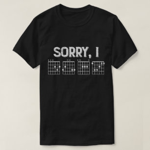 Entschuldigung, ich spiele Gitarrenakkorde Design T-Shirt