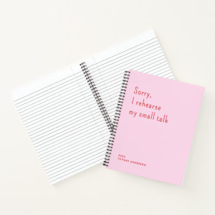 Entschuldigung, ich übe mein Smalltalk Funny Intro Notizbuch