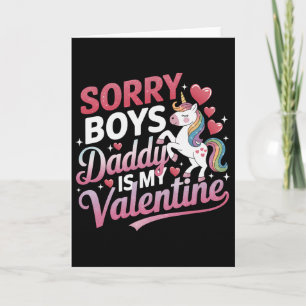 Entschuldigung Jungs Daddy ist mein Valentinstag L Karte