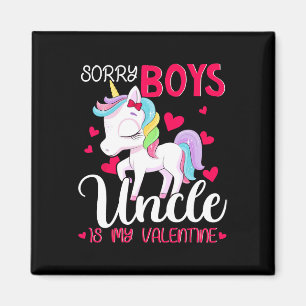Entschuldigung Jungs Onkel ist mein Valentinstag V Magnet