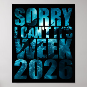 Entschuldigung, kann Woche 2026 lustiger Hai-Bewus Poster