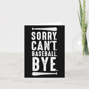 Entschuldigung, kein Baseball auf Wiedersehen Karte
