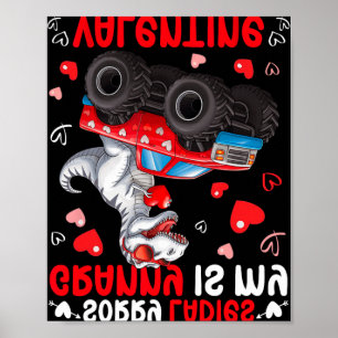 Entschuldigung Ladys Oma ist mein Valentins-Dinosa Poster