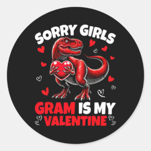 Entschuldigung Mädchen Gram ist mein Valentins-Din Runder Aufkleber