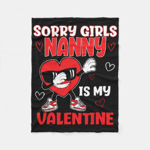 Entschuldigung Mädchen Nanny Ist Mein Valentin Kle Fleecedecke