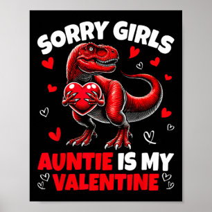 Entschuldigung Mädchen Tante ist mein Valentins-Di Poster
