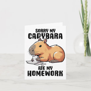 Entschuldigung, mein Capybara hat meine Hausaufgab Karte