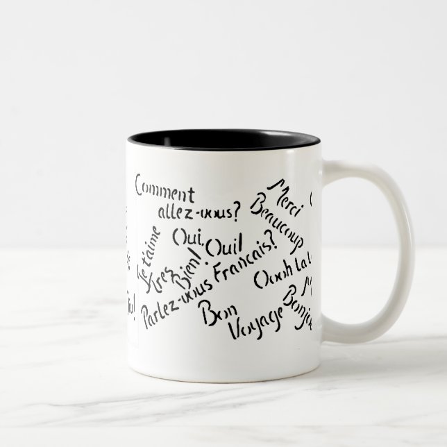 Entschuldigung Mein Französisch ~ Zweifarbige Tasse (Rechts)