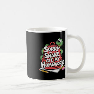 Entschuldigung, meine Schlange hat meine Hausaufga Kaffeetasse