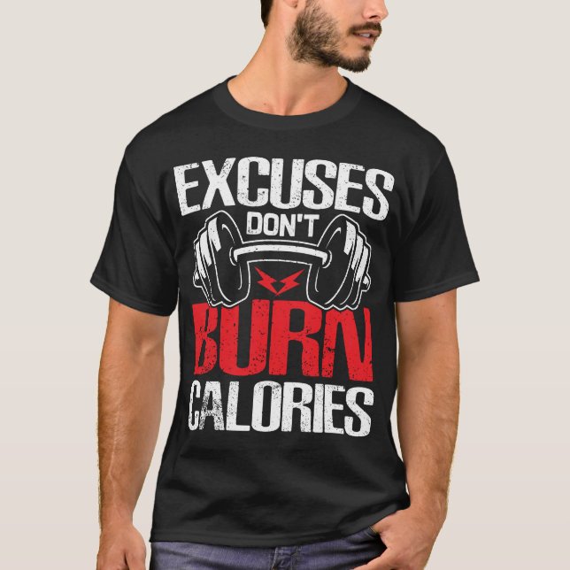 Entschuldigung nicht verbrennen Kalorien T-Shirt (Vorderseite)