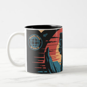 Entschuldigung, Während ich die Welt Bereise Vinta Zweifarbige Tasse