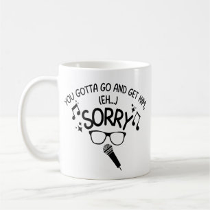 "Entschuldigung" X-Factor-Typ Lyrics Meme Kaffeetasse
