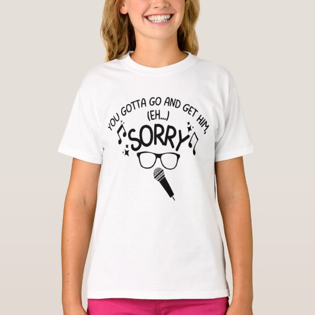 "Entschuldigung" X-Factor-Typ Lyrics Meme  T-Shirt (Vorderseite)