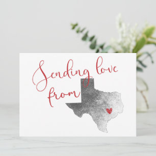 Entsendung von Liebe aus Texas - Valentinstag Feiertagskarte