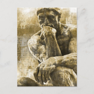 Entsetzliche Bronzestatue Auguste Rodin, der Denke Postkarte