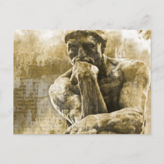 Entsetzliche Bronzestatue Auguste Rodin, der Denke Postkarte