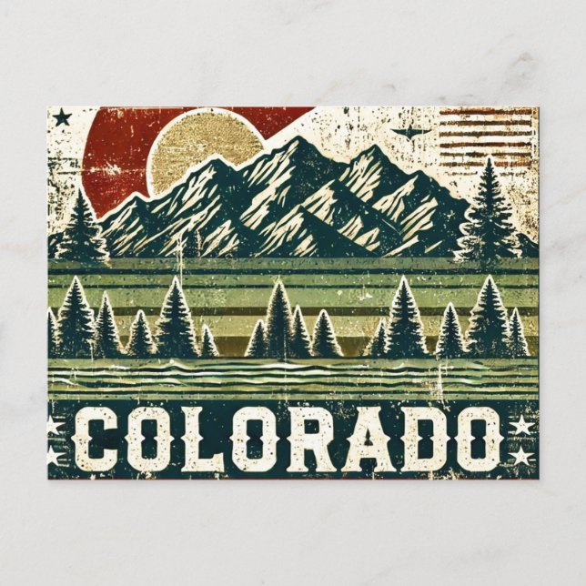 Entsetzliches Grunge Colorado Postkarte (Vorderseite)