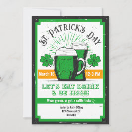 Entsetzte St. Patrick's Day Green Beer Einladung